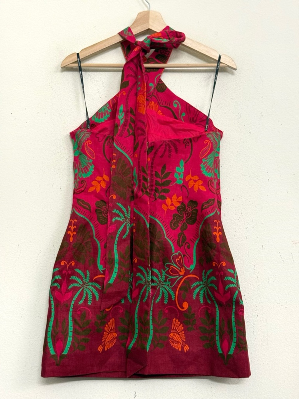NWT Cara Cara Perla Halter Tropical Mini Dress Sanibel Island Pink Size 8 - Picture 9 of 16